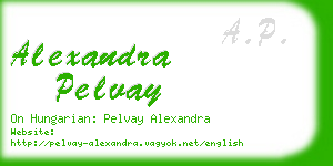 alexandra pelvay business card